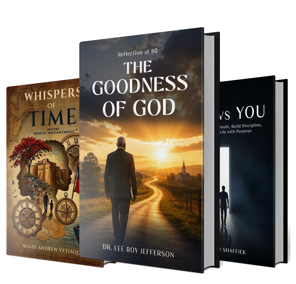 The Goodness of God, Whispers of Time and You vs You, books published with Americas Book Service