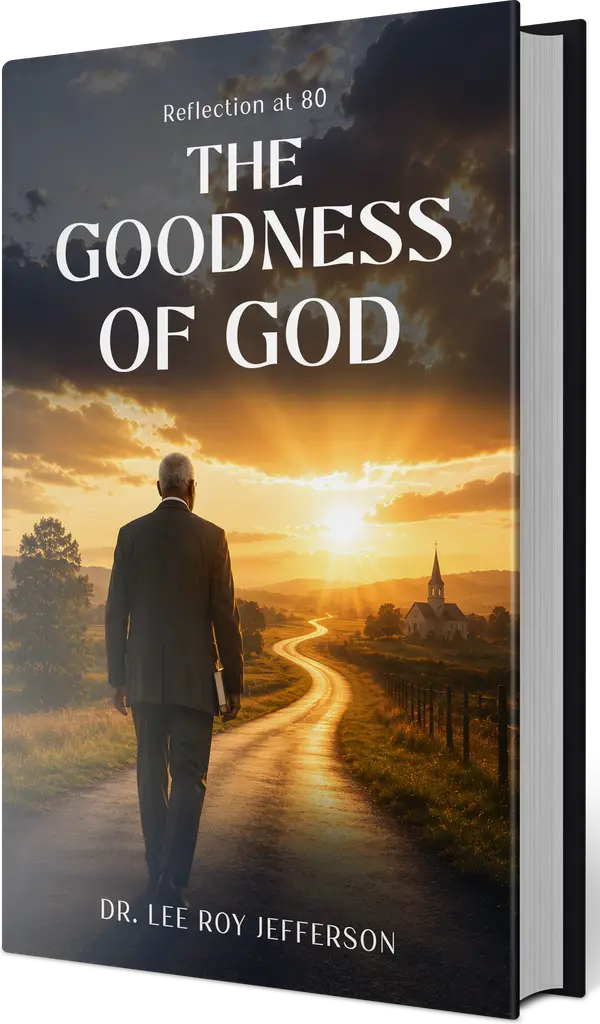 The Goodness of God: Reflection at 80 by Dr. Lee Roy Jefferson, shown as a hardcover book