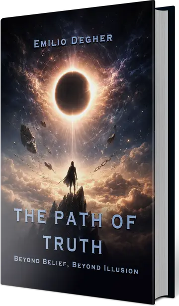 The Path of Truth: Beyond Belief, Beyond Illusion by Emilio Degher, shown as a hardcover book