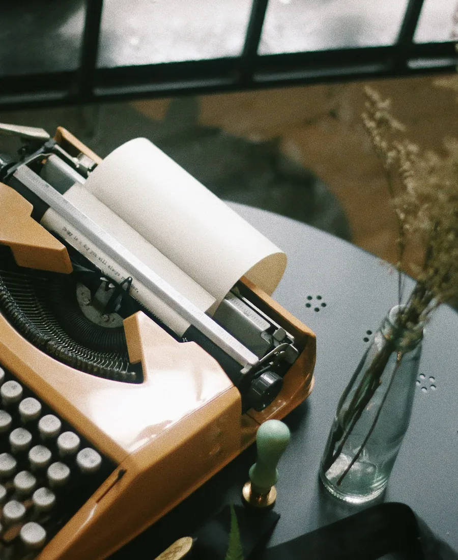 A page in a typewriter, mid-chapter